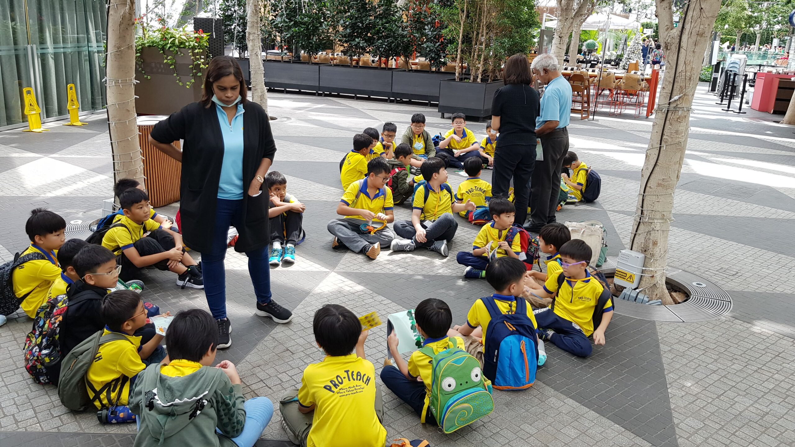 Skool4Kidz students doing warm-up exercises