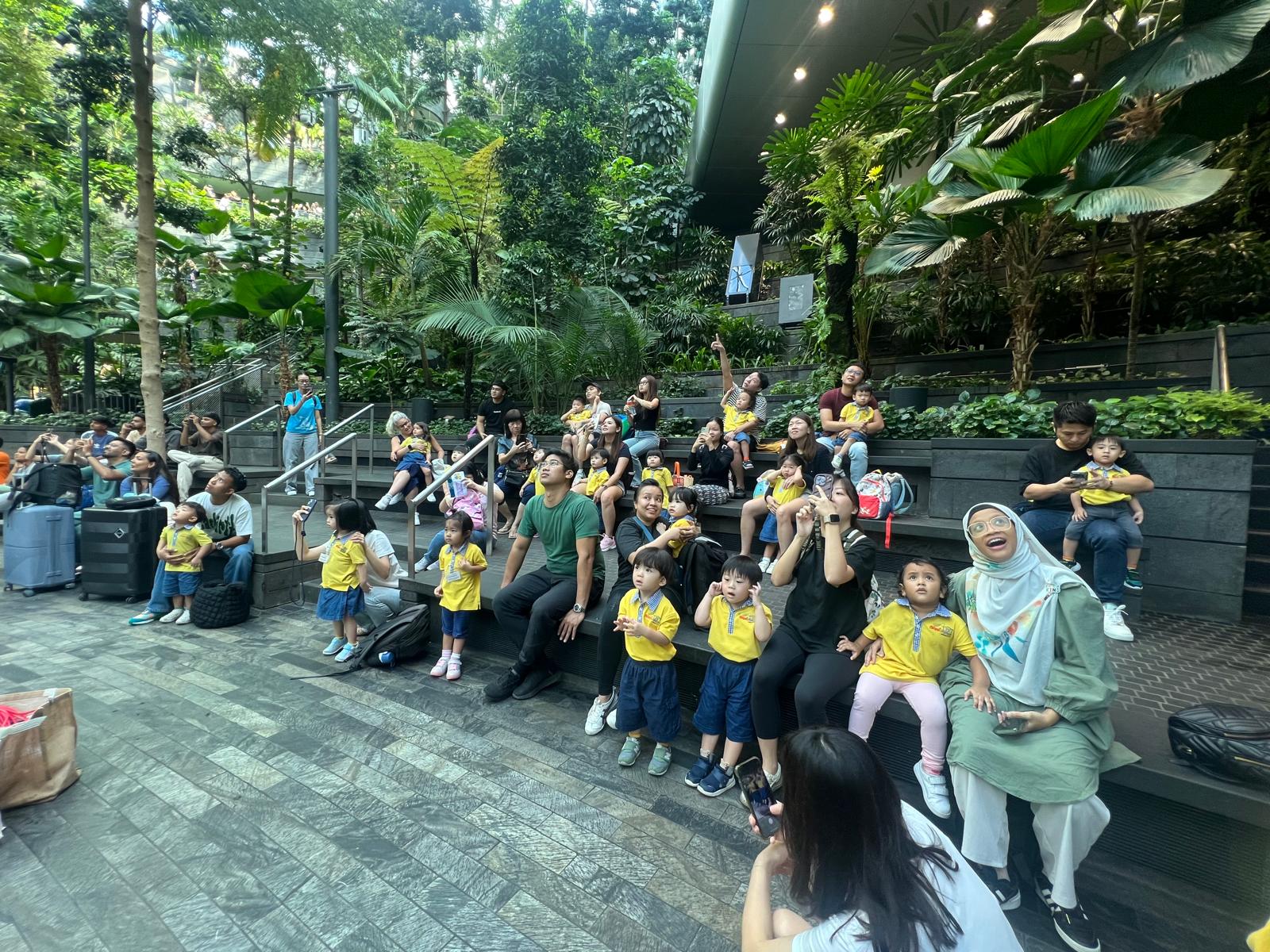 Children sitting and reflecting at the end of the journey
