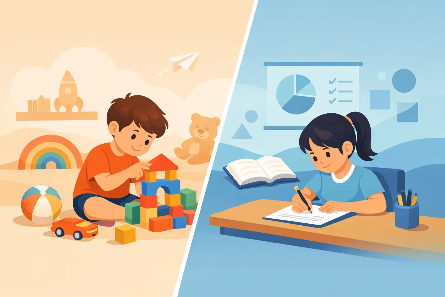 Play Based Learning vs Worksheets